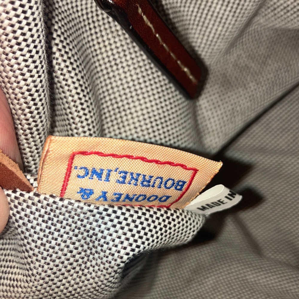 Dooney & Bourke Y2K Denim/Chestnut leather satchel in like new condition - Picture 10 of 16